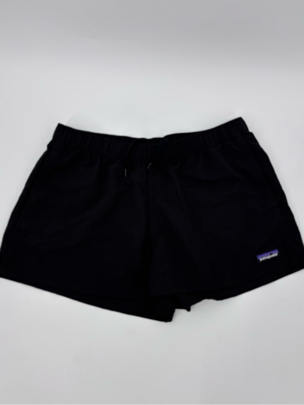Patagonia Black Women's Athletic Shorts with Logo Tab